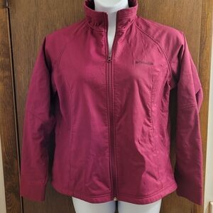 Columbia Kruser Ridge Softshell Winter Jacket Women's Size XL Purple ZIP Pockets